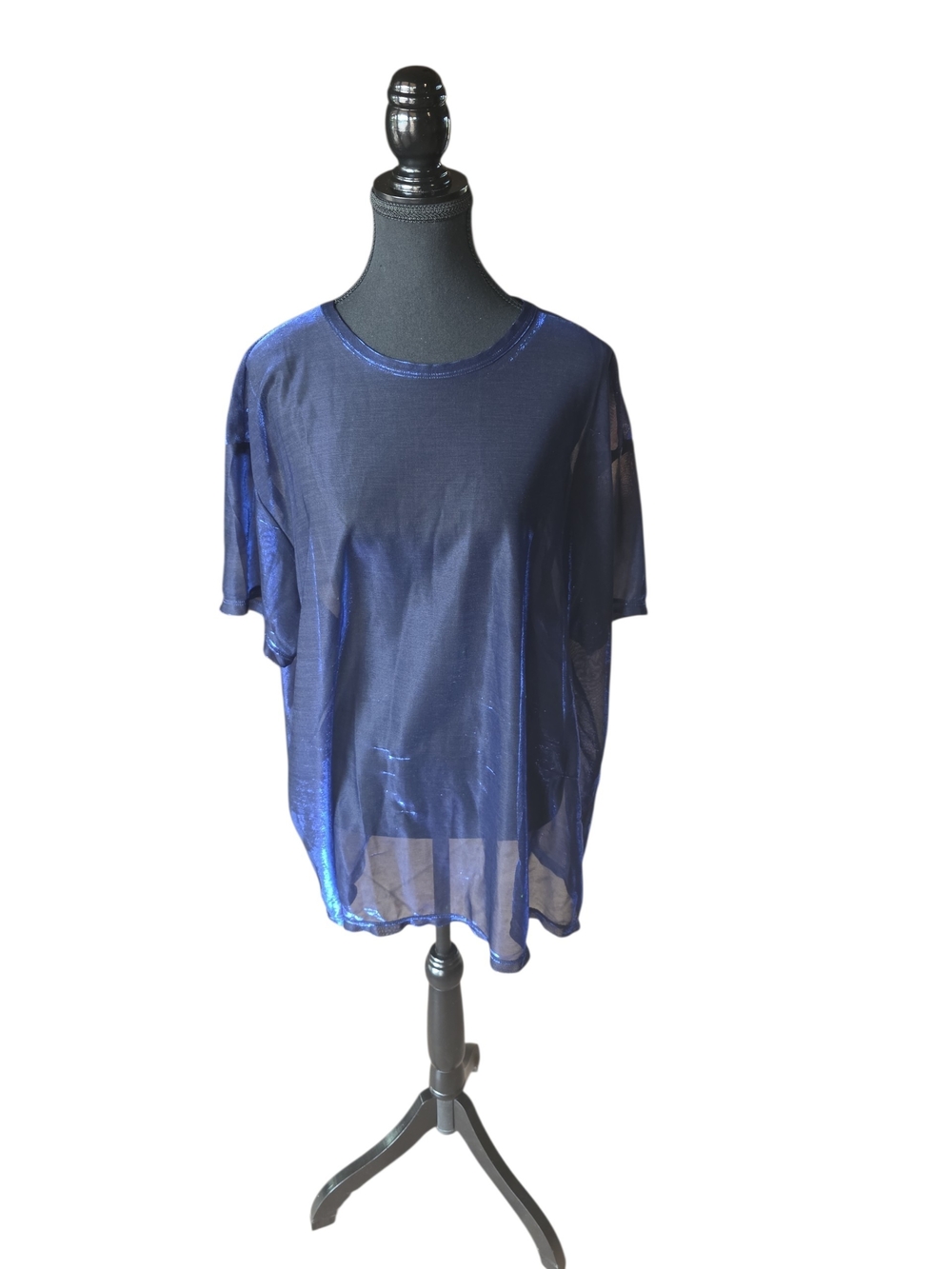 Women's Plus Size Sheer Metallic Glitter Short